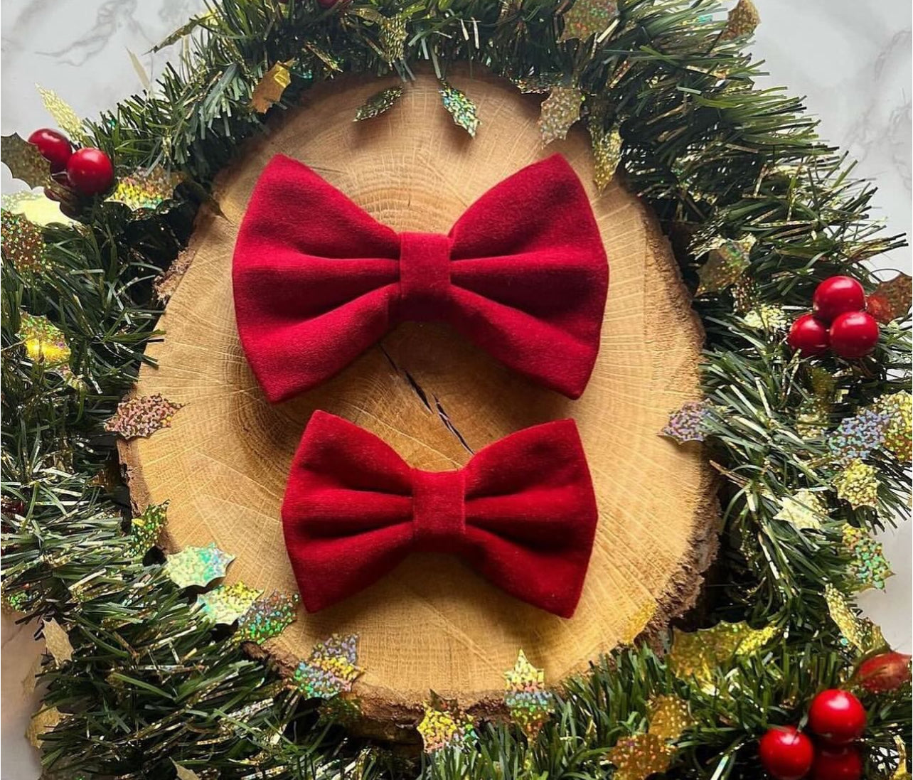 Red Velvet Sailor Bows