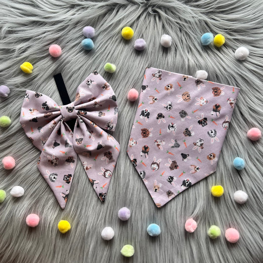 Easter Dogs Bandanas and Bows