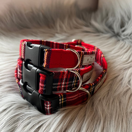 Red Tartan Dog Collars