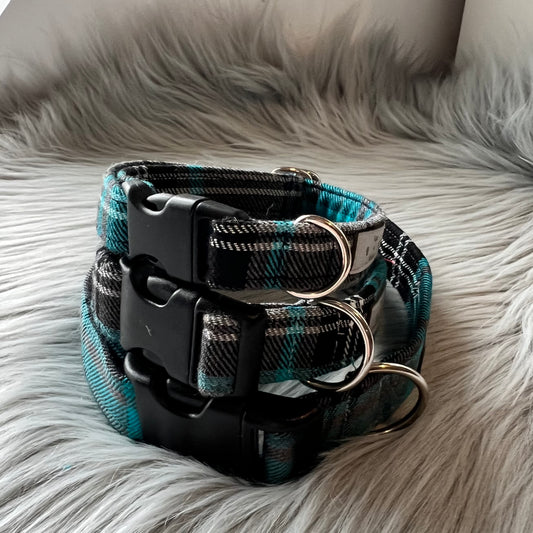 Blue Tartan Dog Collars