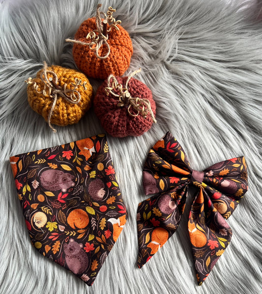 Autumn Woodland Bandanas & Bows