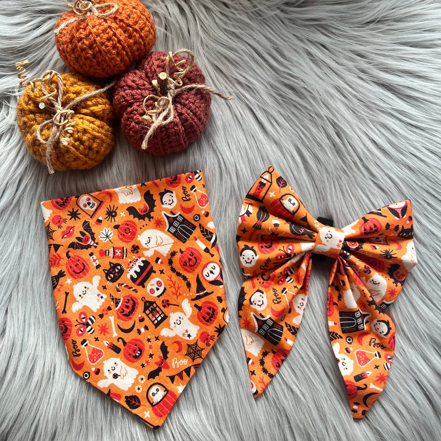 Spooky Halloween Bandanas & Bows