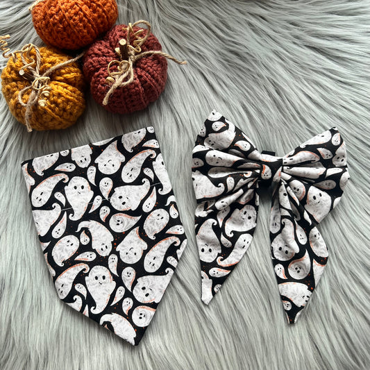 Boo Ghosts Bandanas & Bows