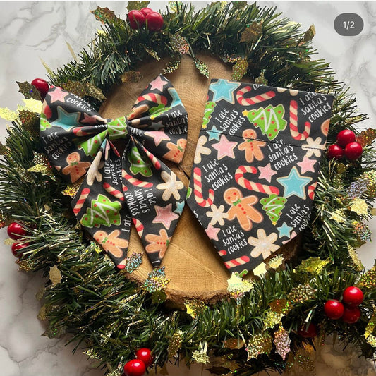 "I Ate Santas Cookies" Bandanas and Bows