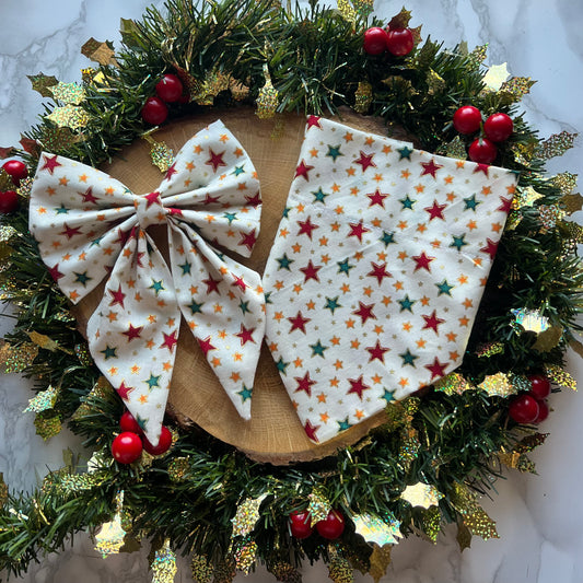 "Cream Stars" Bandanas and Bows