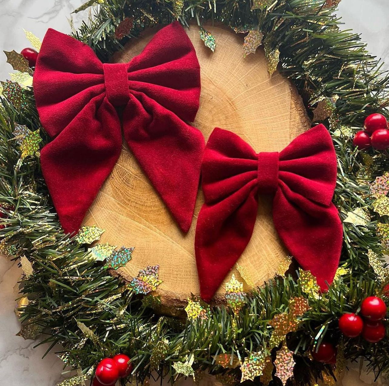 Red Velvet Sailor Bows