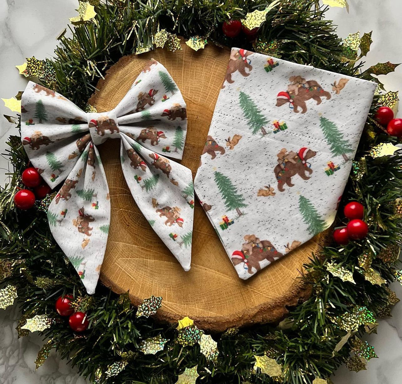 Winter Woodland Bandanas and Bows