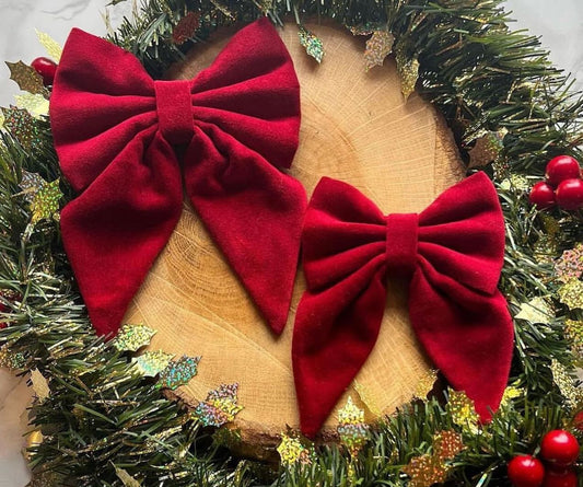 Red Velvet Sailor Bows