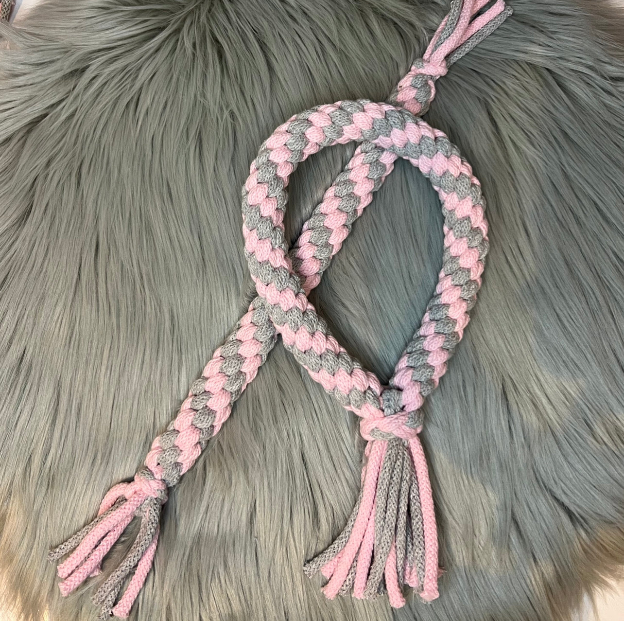 Baby Pink & Grey Dog Toys