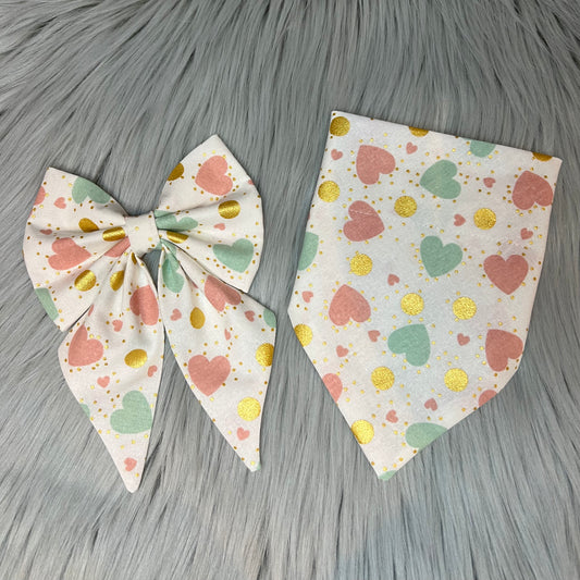 Confetti Hearts  Bandanas and Bows